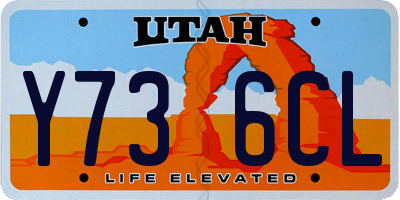 UT license plate Y736CL