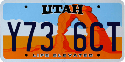 UT license plate Y736CT