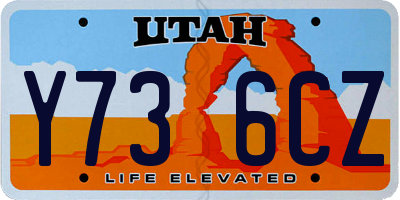 UT license plate Y736CZ