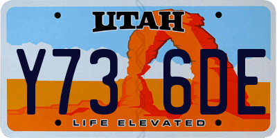 UT license plate Y736DE