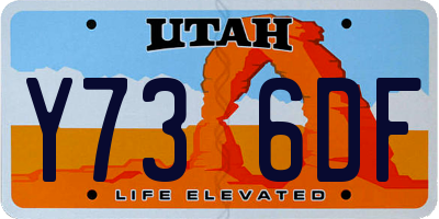 UT license plate Y736DF