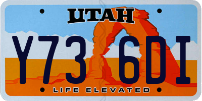 UT license plate Y736DI