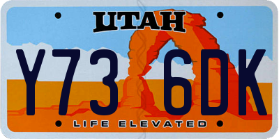 UT license plate Y736DK