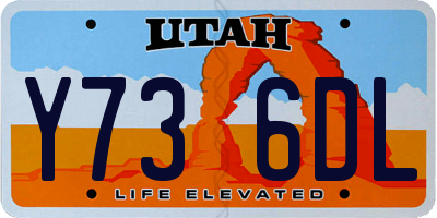 UT license plate Y736DL