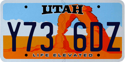 UT license plate Y736DZ