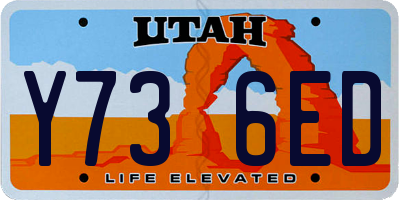 UT license plate Y736ED