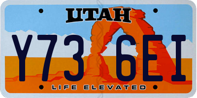 UT license plate Y736EI
