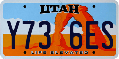 UT license plate Y736ES