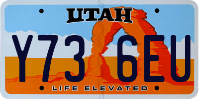 UT license plate Y736EU