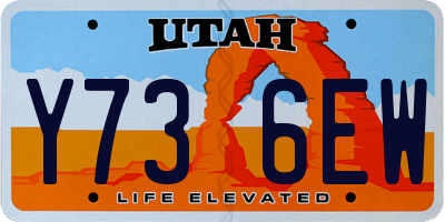 UT license plate Y736EW