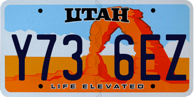 UT license plate Y736EZ