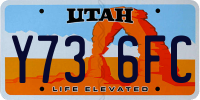 UT license plate Y736FC