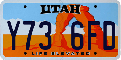 UT license plate Y736FD