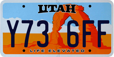 UT license plate Y736FF