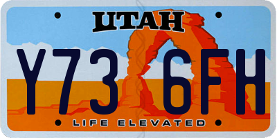 UT license plate Y736FH