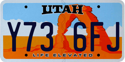 UT license plate Y736FJ