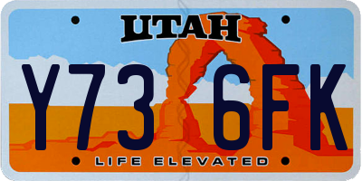 UT license plate Y736FK