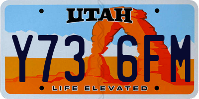 UT license plate Y736FM