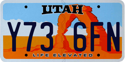 UT license plate Y736FN