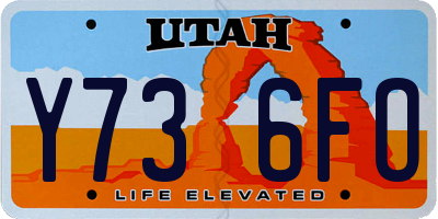 UT license plate Y736FO