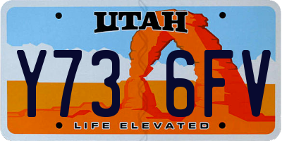 UT license plate Y736FV