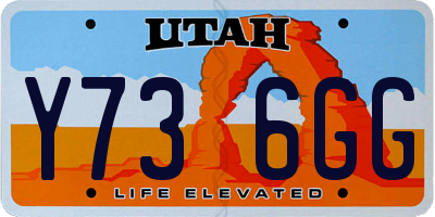 UT license plate Y736GG