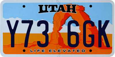 UT license plate Y736GK