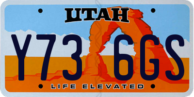 UT license plate Y736GS