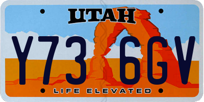 UT license plate Y736GV