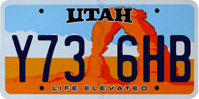 UT license plate Y736HB