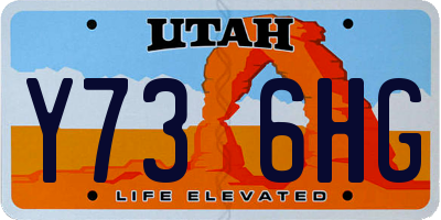 UT license plate Y736HG
