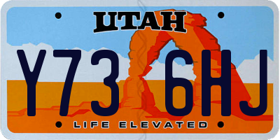 UT license plate Y736HJ