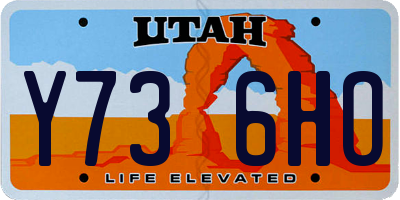 UT license plate Y736HO