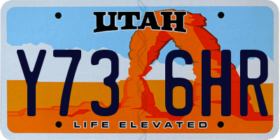 UT license plate Y736HR