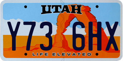 UT license plate Y736HX