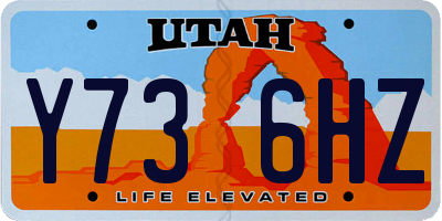 UT license plate Y736HZ