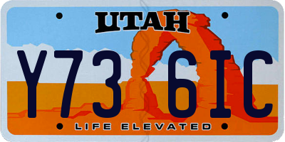 UT license plate Y736IC