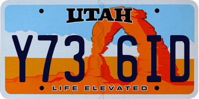 UT license plate Y736ID