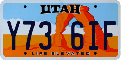 UT license plate Y736IF