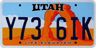 UT license plate Y736IK