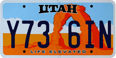 UT license plate Y736IN