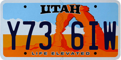 UT license plate Y736IW