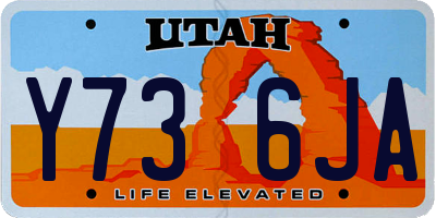 UT license plate Y736JA