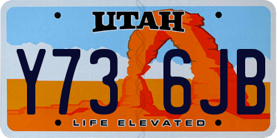 UT license plate Y736JB