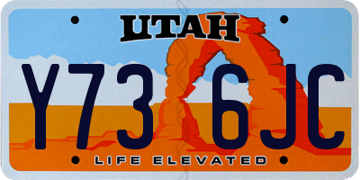 UT license plate Y736JC
