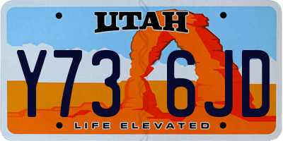 UT license plate Y736JD