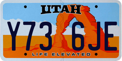 UT license plate Y736JE