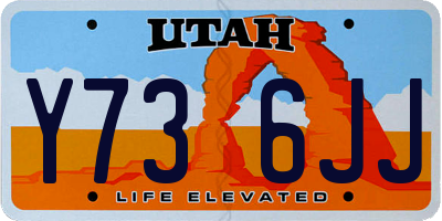 UT license plate Y736JJ