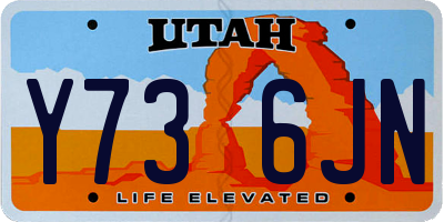 UT license plate Y736JN
