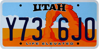 UT license plate Y736JO